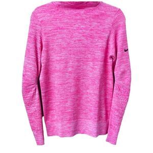 NIKE PRO Women's micro fleece long sleeve Pullover hooded Workout top.